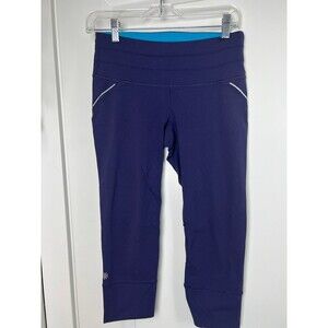 ATHLETA dark Purple Relay Capri Cropped Yoga Leggings small